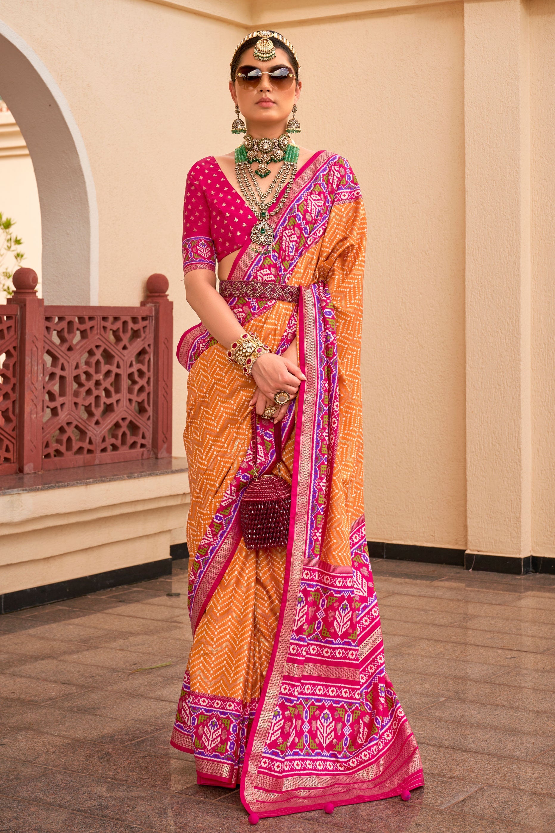 orange-printed-patola-silk-saree-zb131006_1_SareeButa.com