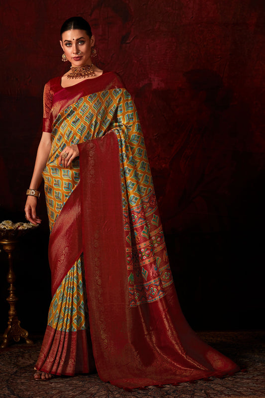 orange-printed-patola-silk-saree-zb131054_1_SareeButa.com