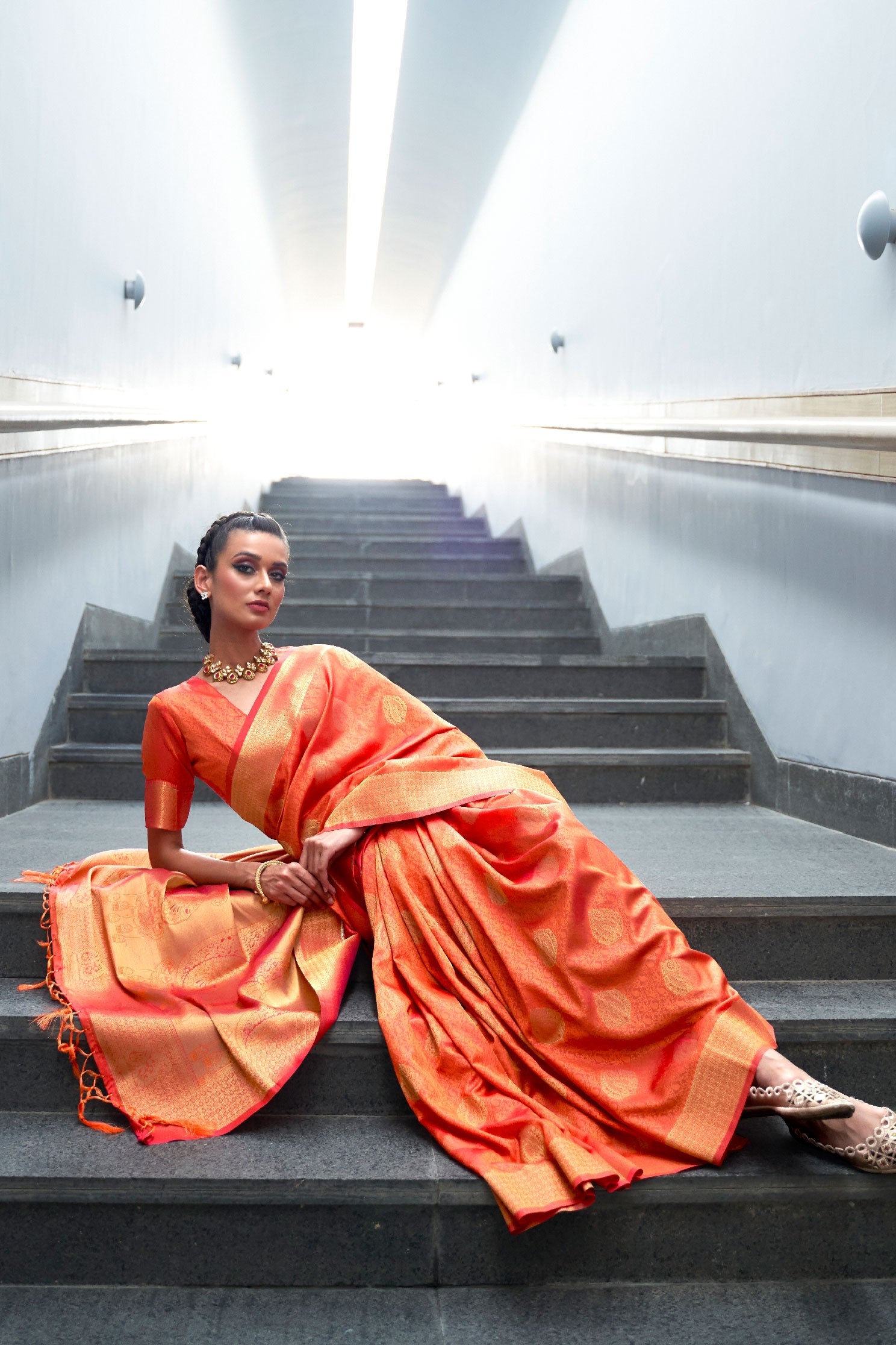 orange-woven-silk-saree-zb140070_2_SareeButa.com