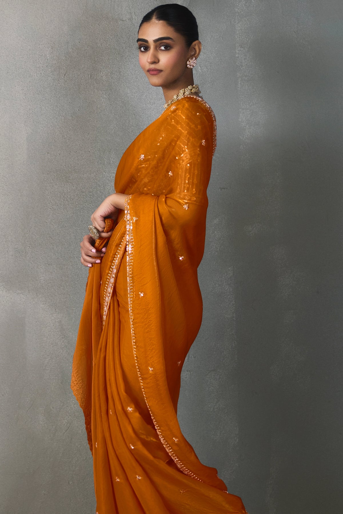 Orange Embroidered Silk Saree-SAR13408_4_SareeButa.com