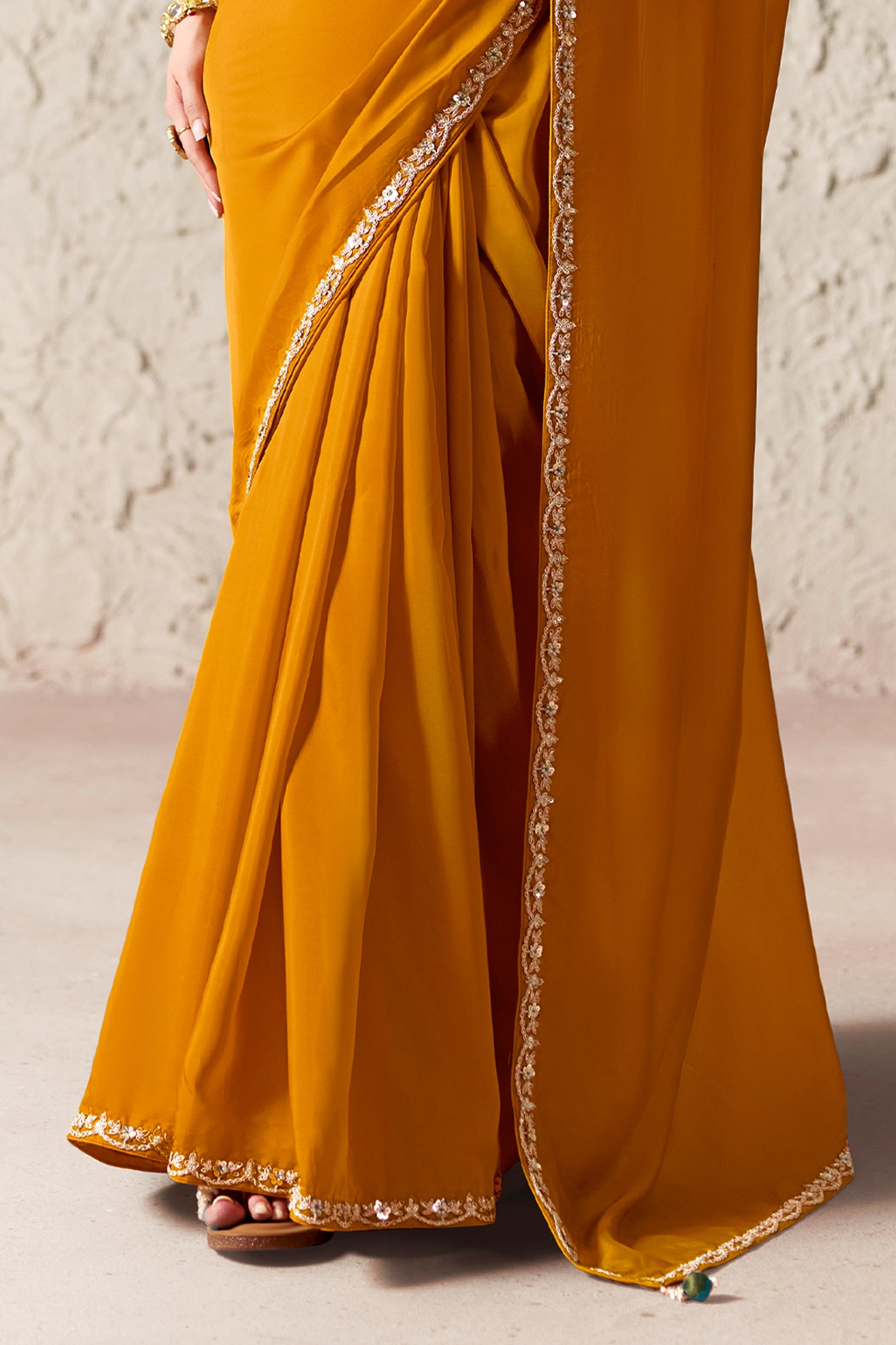 Orange Embroidered Tissue Organza Saree-SAR12791_4_SareeButa.com