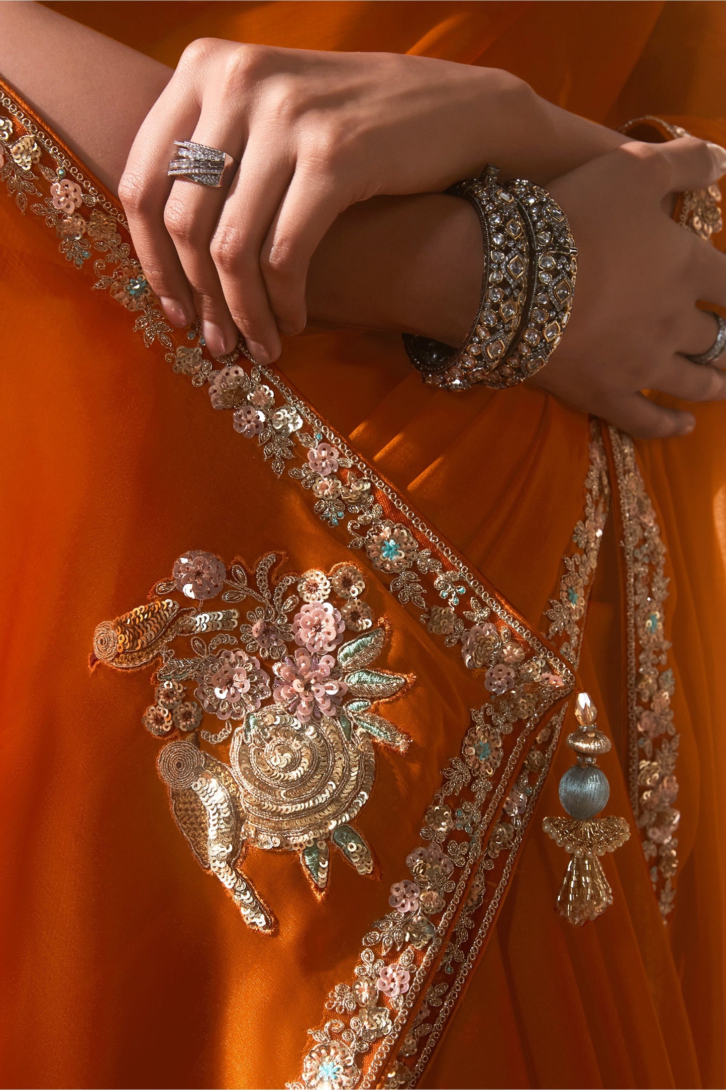 Orange Embroidered Tissue Silk Saree-SAR10229_3_SareeButa.com