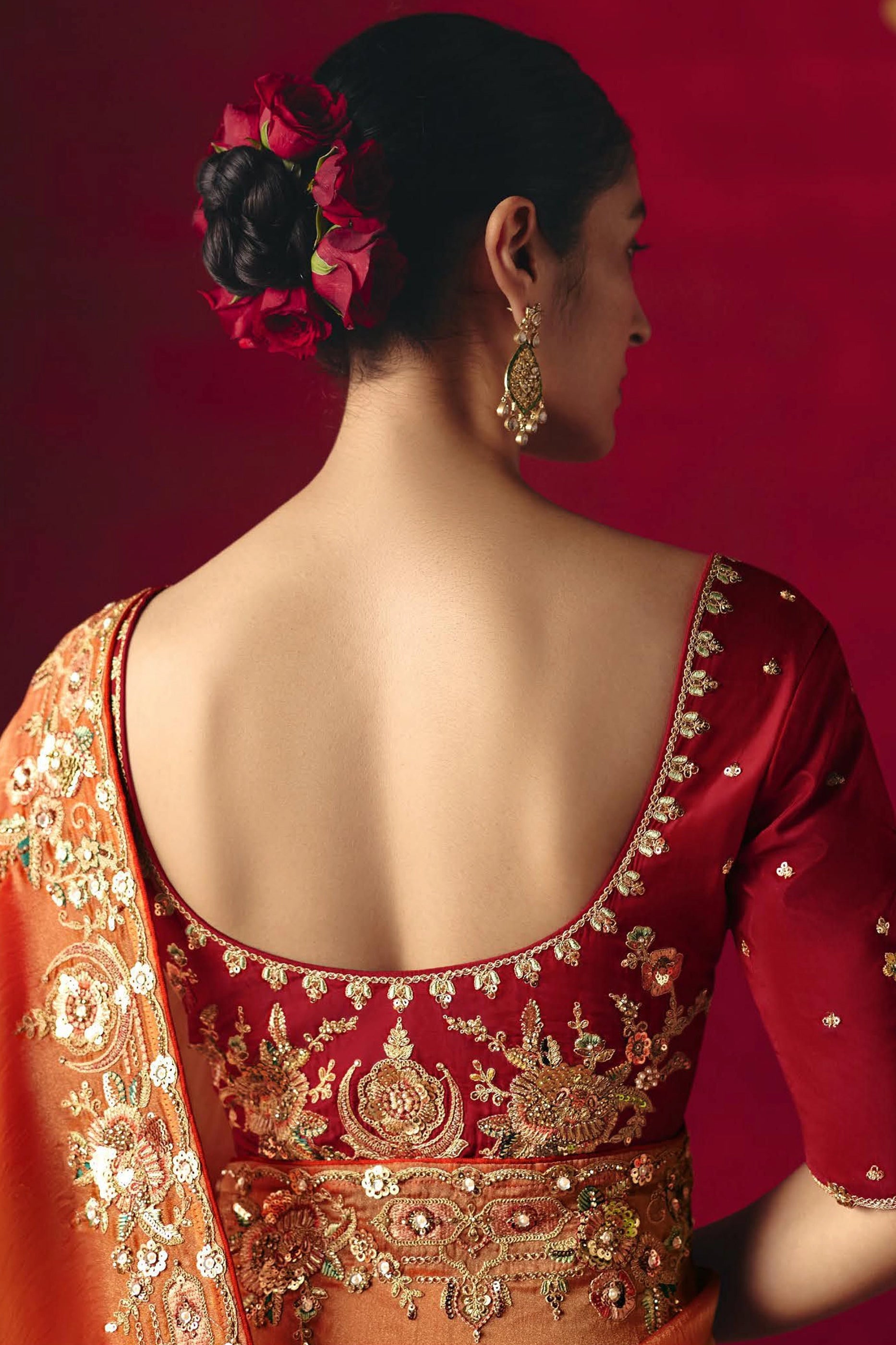 Orange Embroidered Tissue Silk Saree-SAR11453_4_SareeButa.com