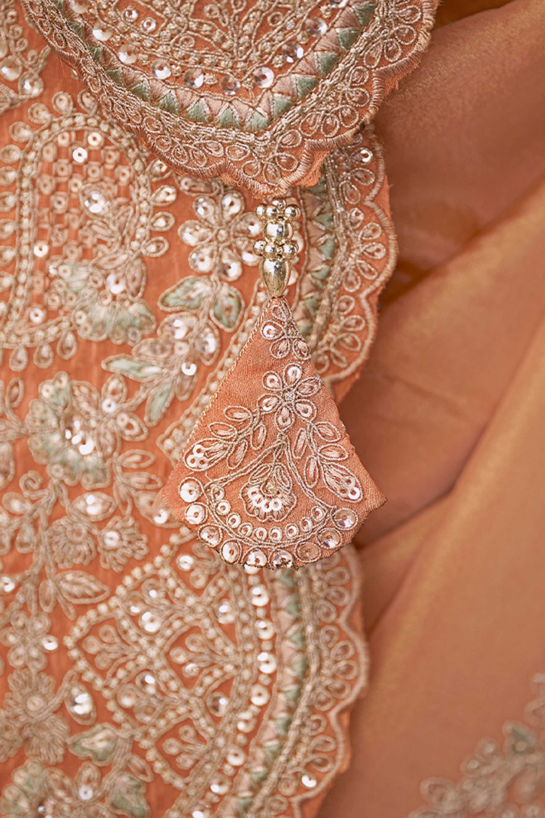 Orange Embroidered Viscose Georgette Saree-SAR10966_4_SareeButa.com