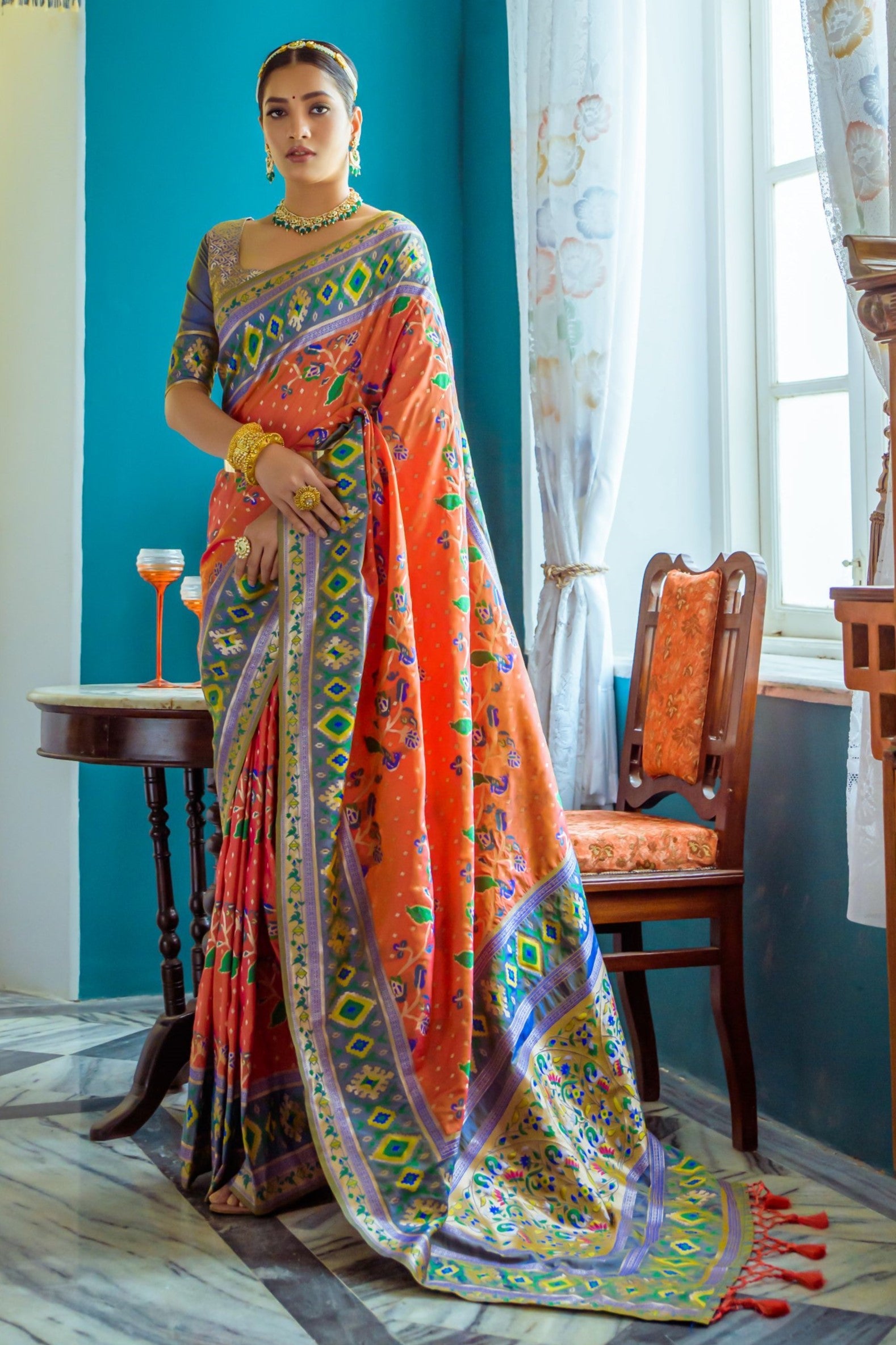 orange-meenakari-paithani-silk-saree-zb131567_1_SareeButa.com