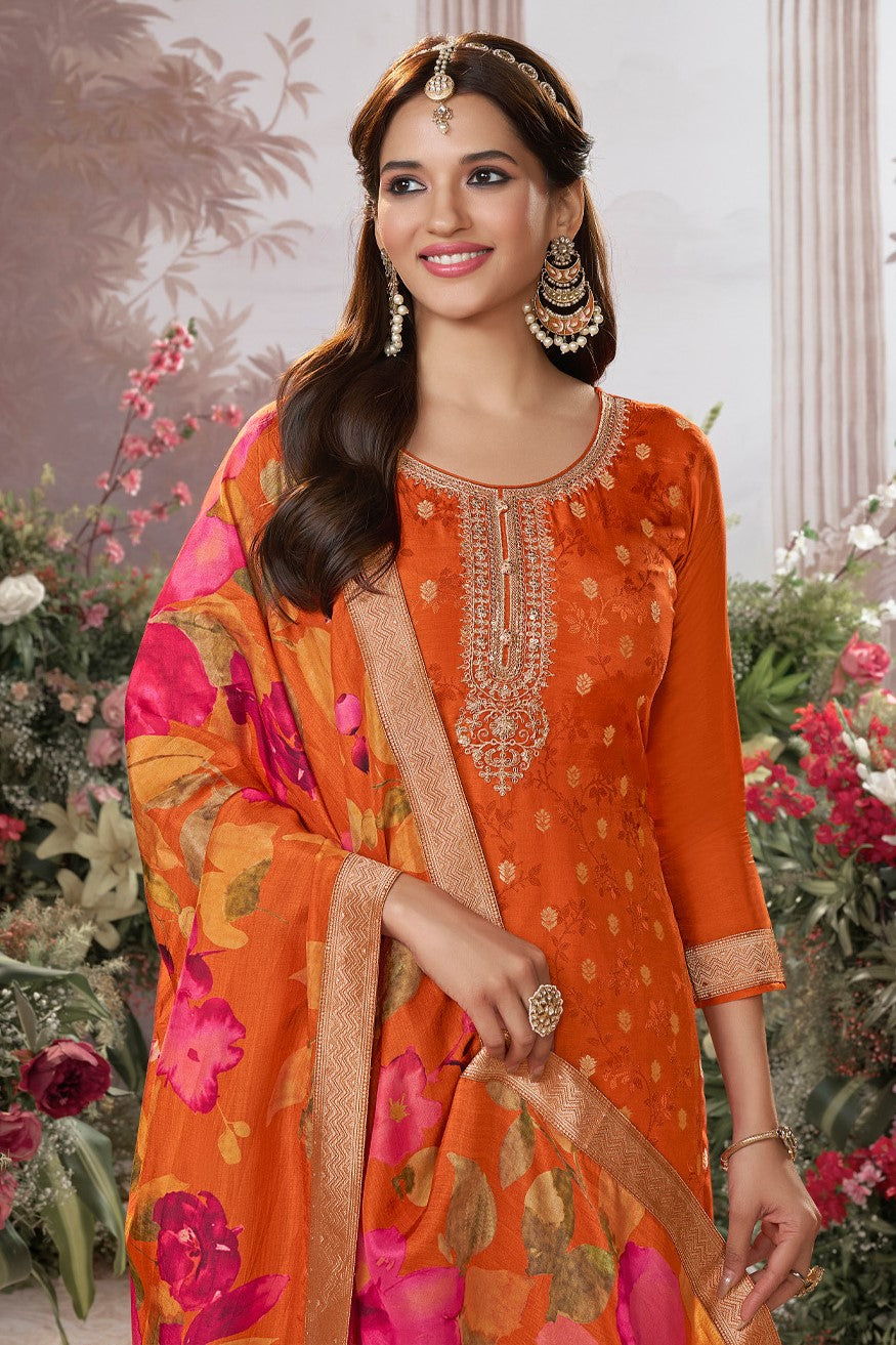 Orange Readymade Dola Silk Suit-SS964_2_SareeButa.com