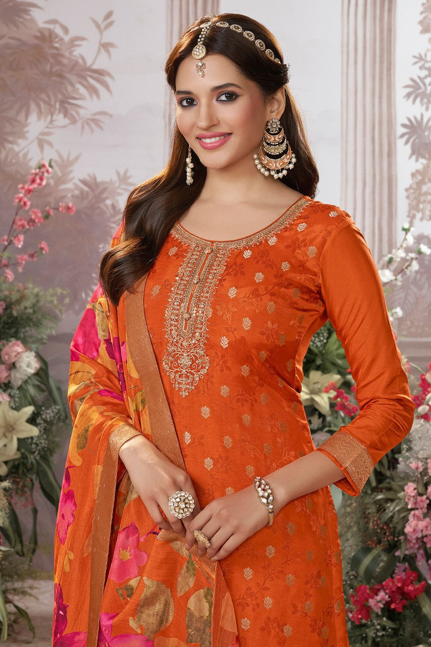 Orange Readymade Dola Silk Suit-SS964_3_SareeButa.com