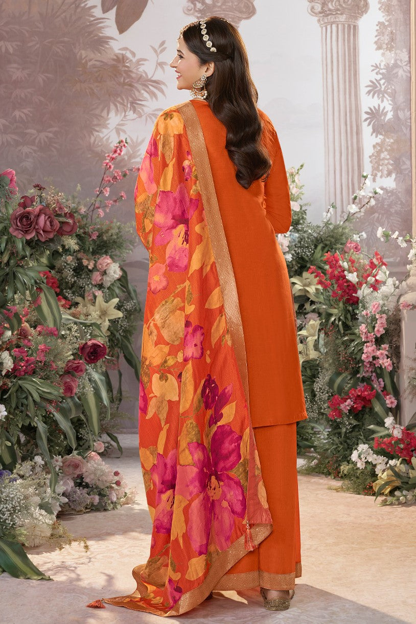 Orange Readymade Dola Silk Suit-SS964_4_SareeButa.com