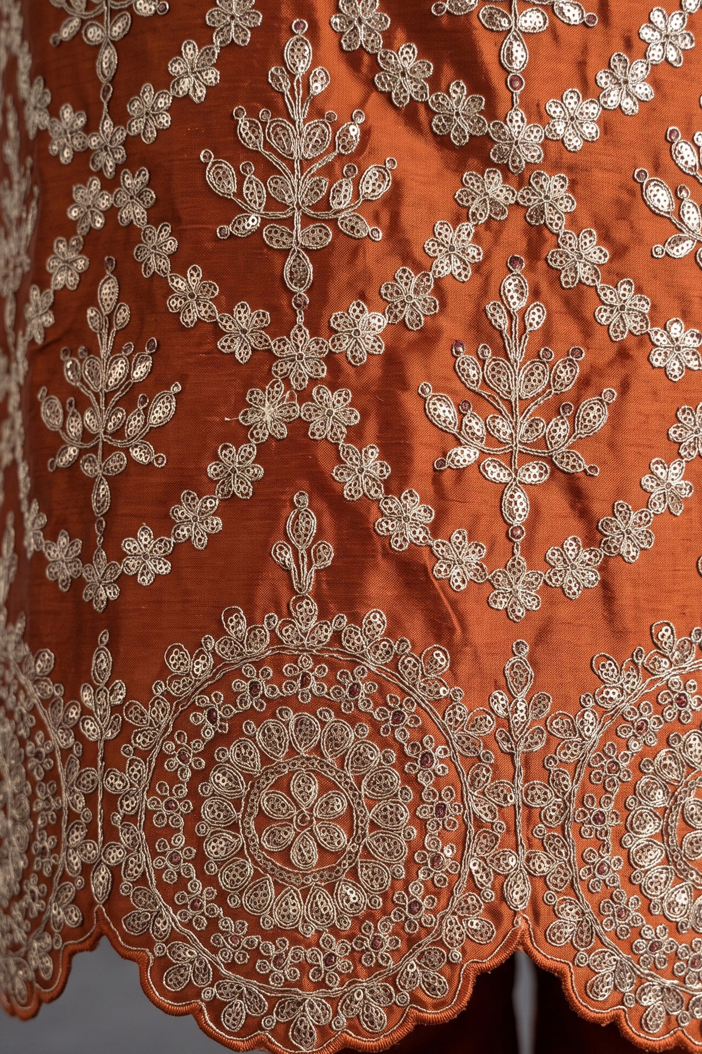 Orange Readymade Embroidered Chinon Suit-SAR12994_4_SareeButa.com