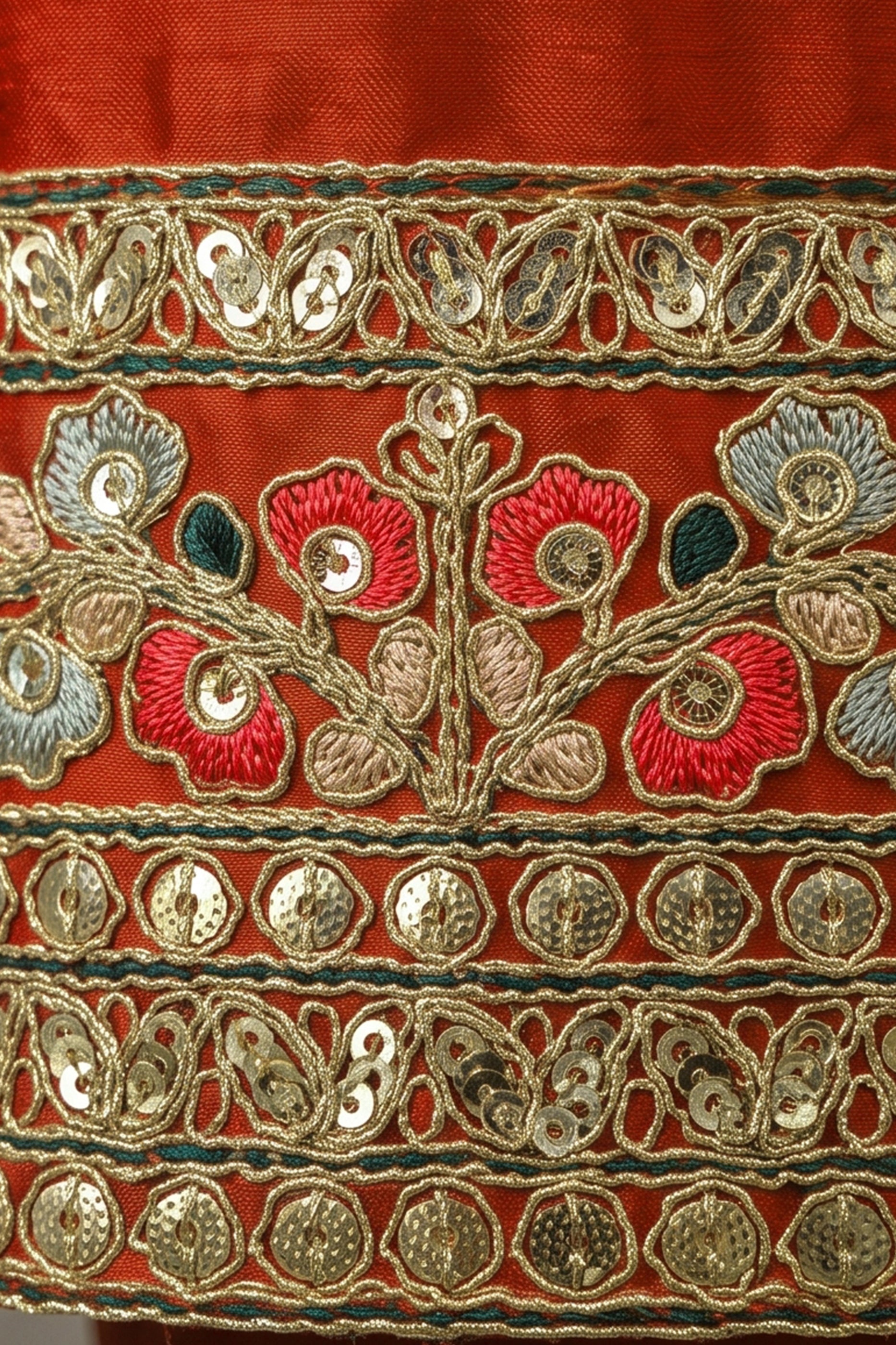 Orange Readymade Embroidered Chinon Suit-SAR13098_5_SareeButa.com