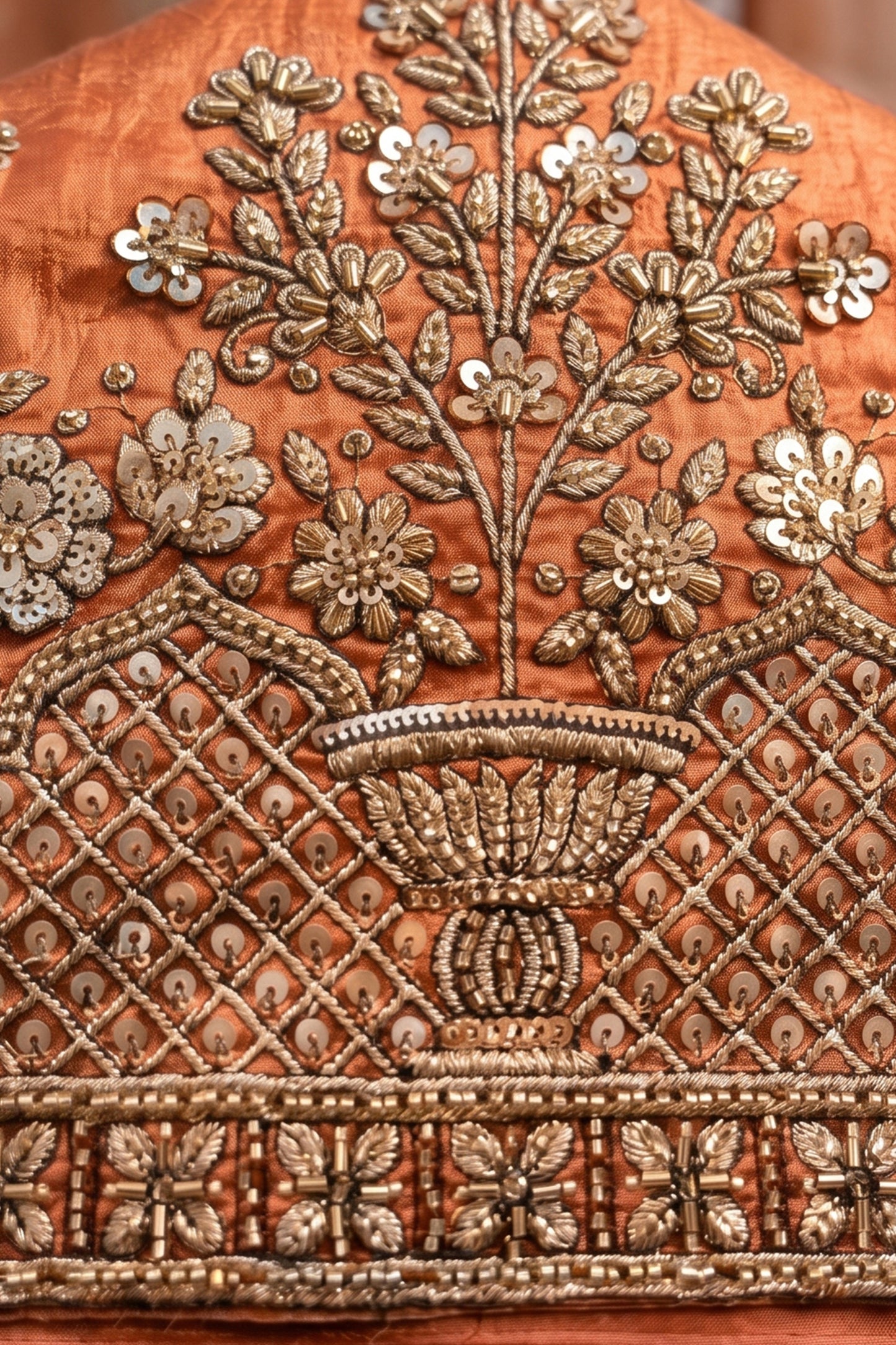 Orange Readymade Embroidered Silk Palazzo Suit-SAR13017_3_SareeButa.com