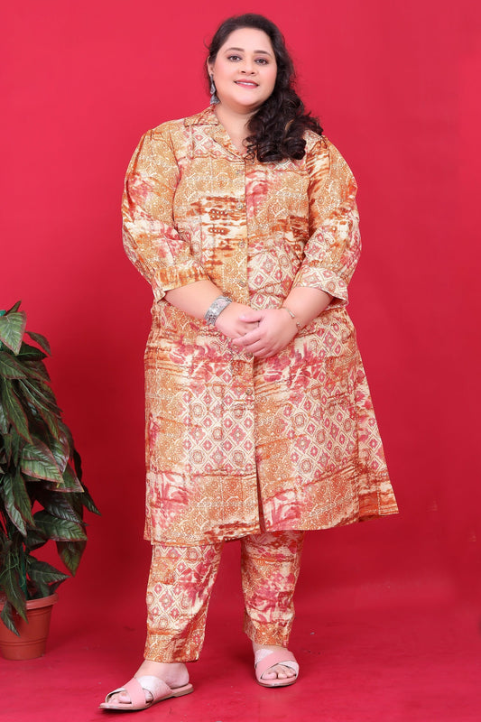 Orange Readymade Silk Co Ord Set-SAR11779_1_SareeButa.com