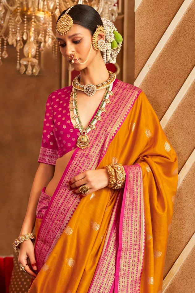 Orange Silk Patola Saree-ZB132071_3