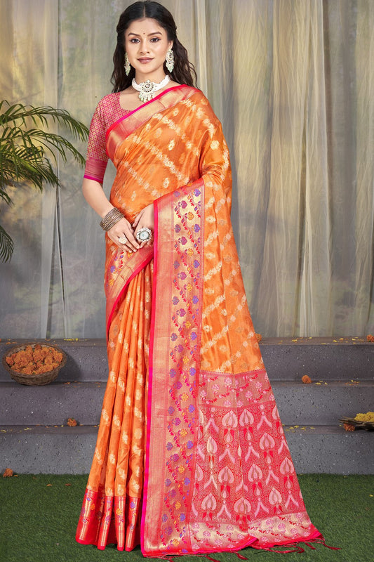 Orange Silk Saree-ZB132948_1_SareeButa.com