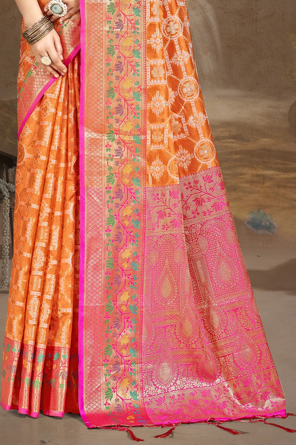 Orange Silk Saree-ZB132954_3_SareeButa.com