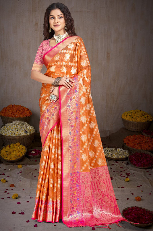 Orange Silk Saree-ZB132957_1_SareeButa.com