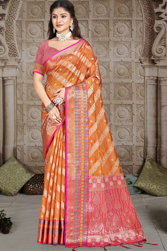 Orange Silk Saree-ZB132968_1_SareeButa.com