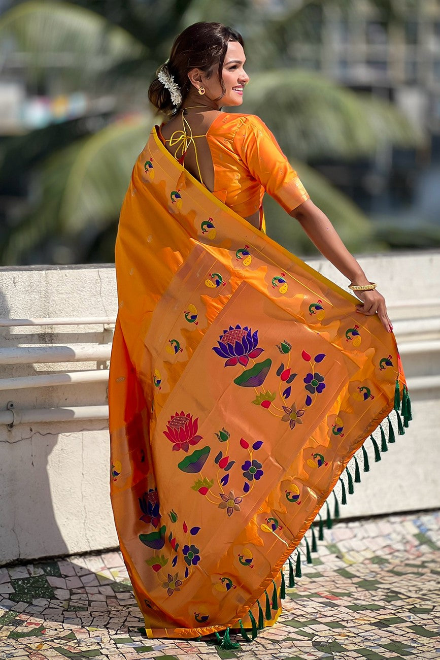 Orange Paithani Saree-ZB133086_2_SareeButa.Com