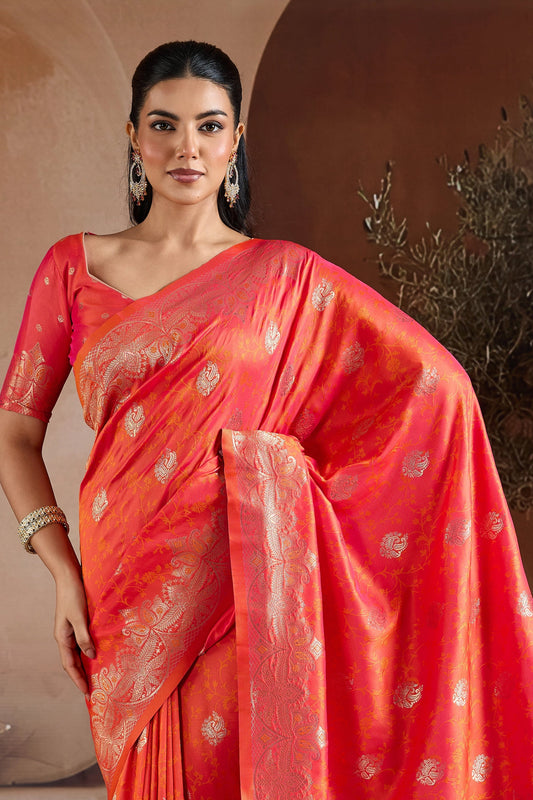 Orange Woven Silk Saree-SAR11189_2_SareeButa.com