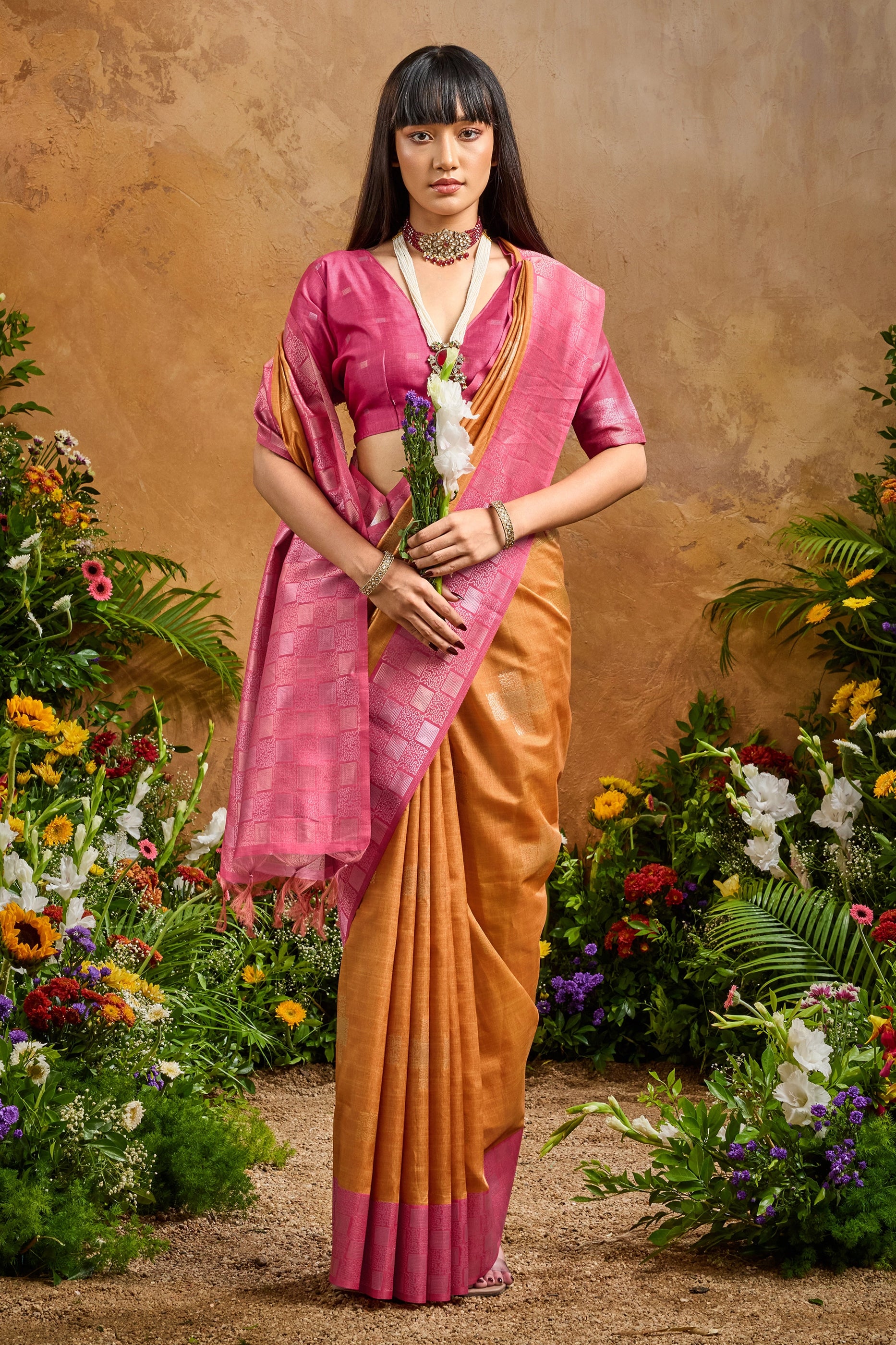 Orange Woven Silk Saree-SAR11930_3_SareeButa.com