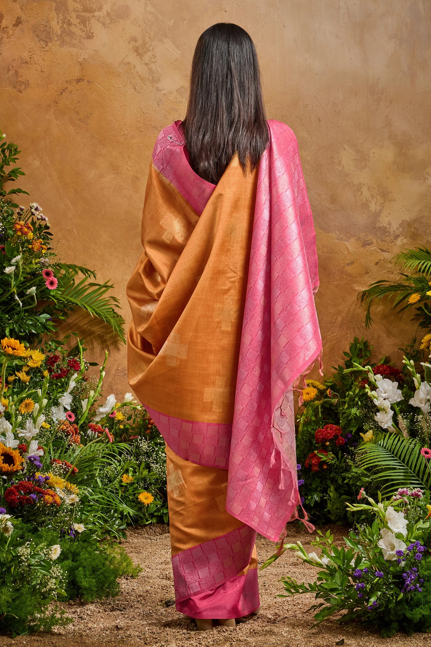 Orange Woven Silk Saree-SAR11930_4_SareeButa.com