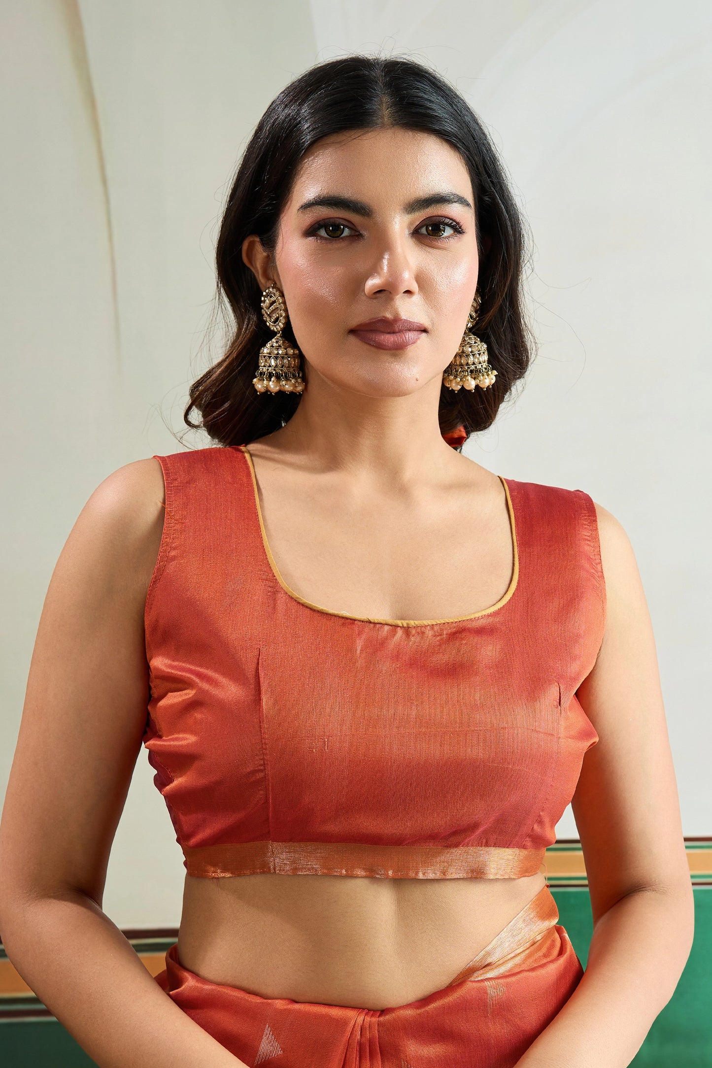 Orange Woven Silk Saree-SAR12408_4_SareeButa.com