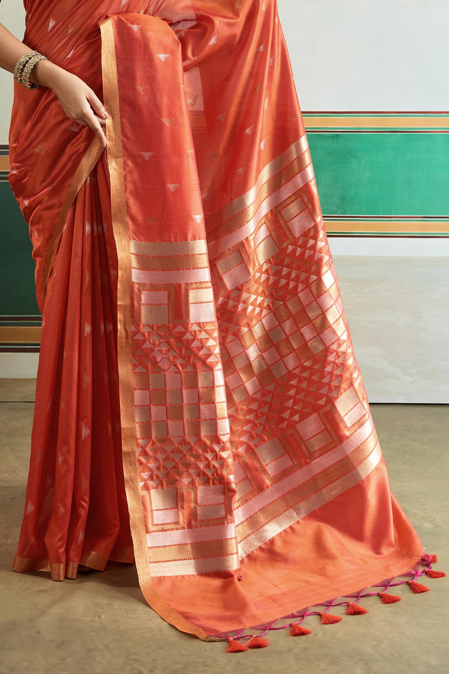 Orange Woven Silk Saree-SAR12408_5_SareeButa.com