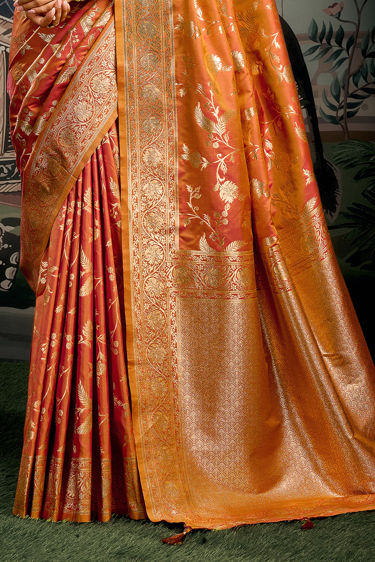 Orange Woven Silk Saree-SAR12622_5_SareeButa.com
