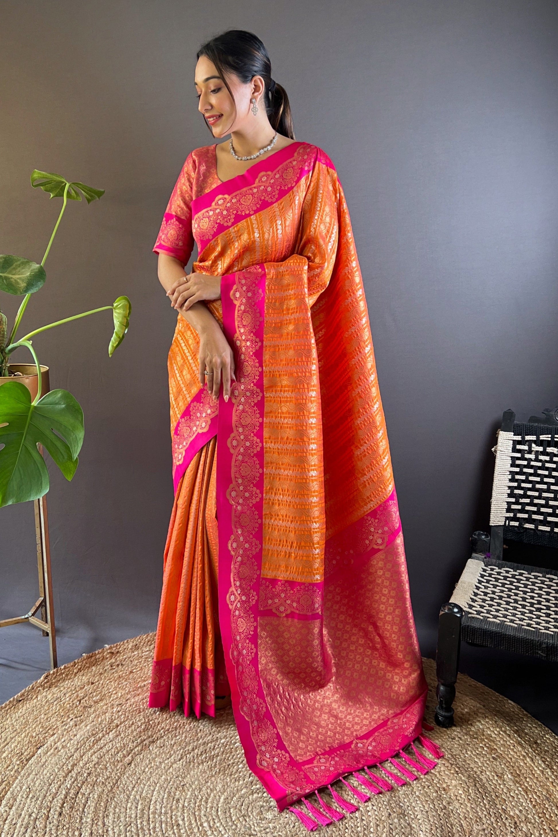 orange-woven-silk-saree-zb132642_1_SareeButa.com