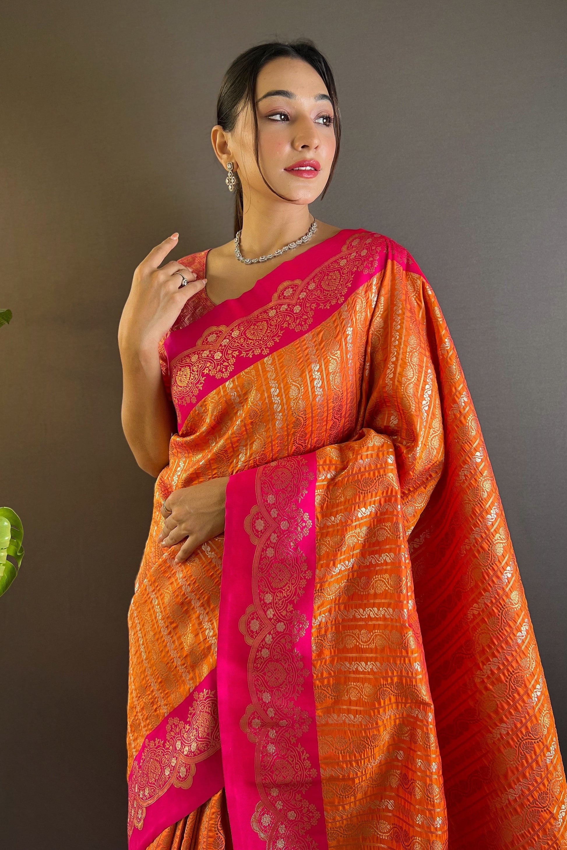 orange-woven-silk-saree-zb132642_2_SareeButa.com