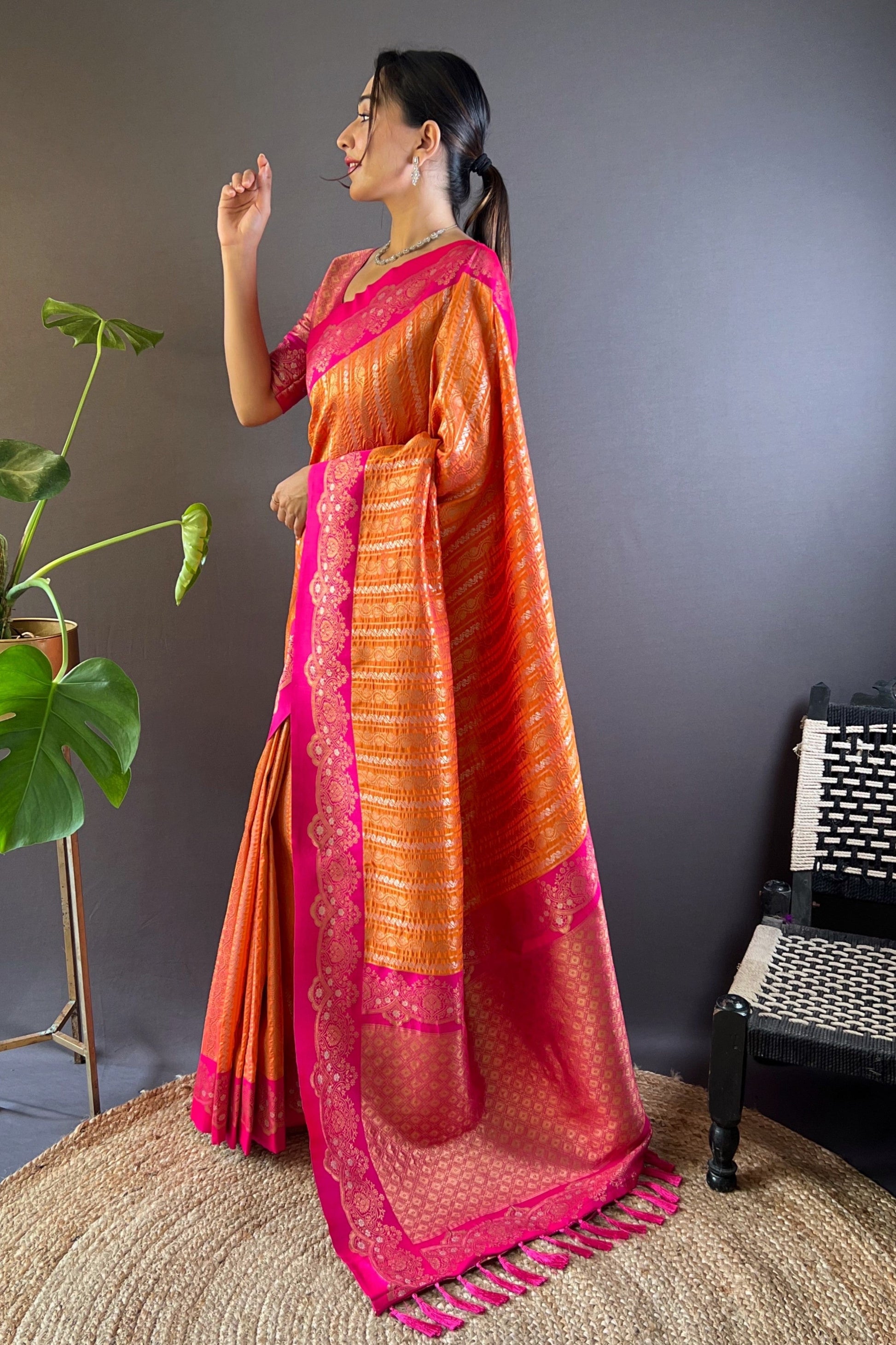 orange-woven-silk-saree-zb132642_3_SareeButa.com