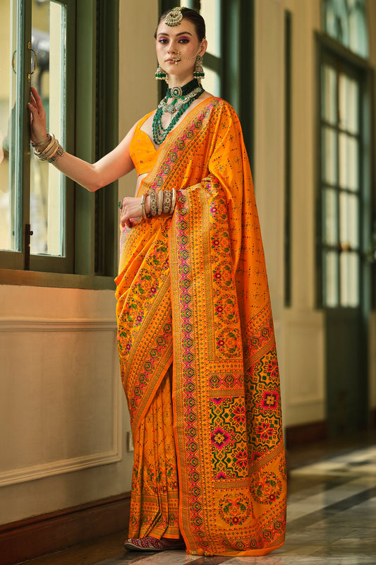 Orange Woven Silk Saree-ZB133663_1_SareeButa.com