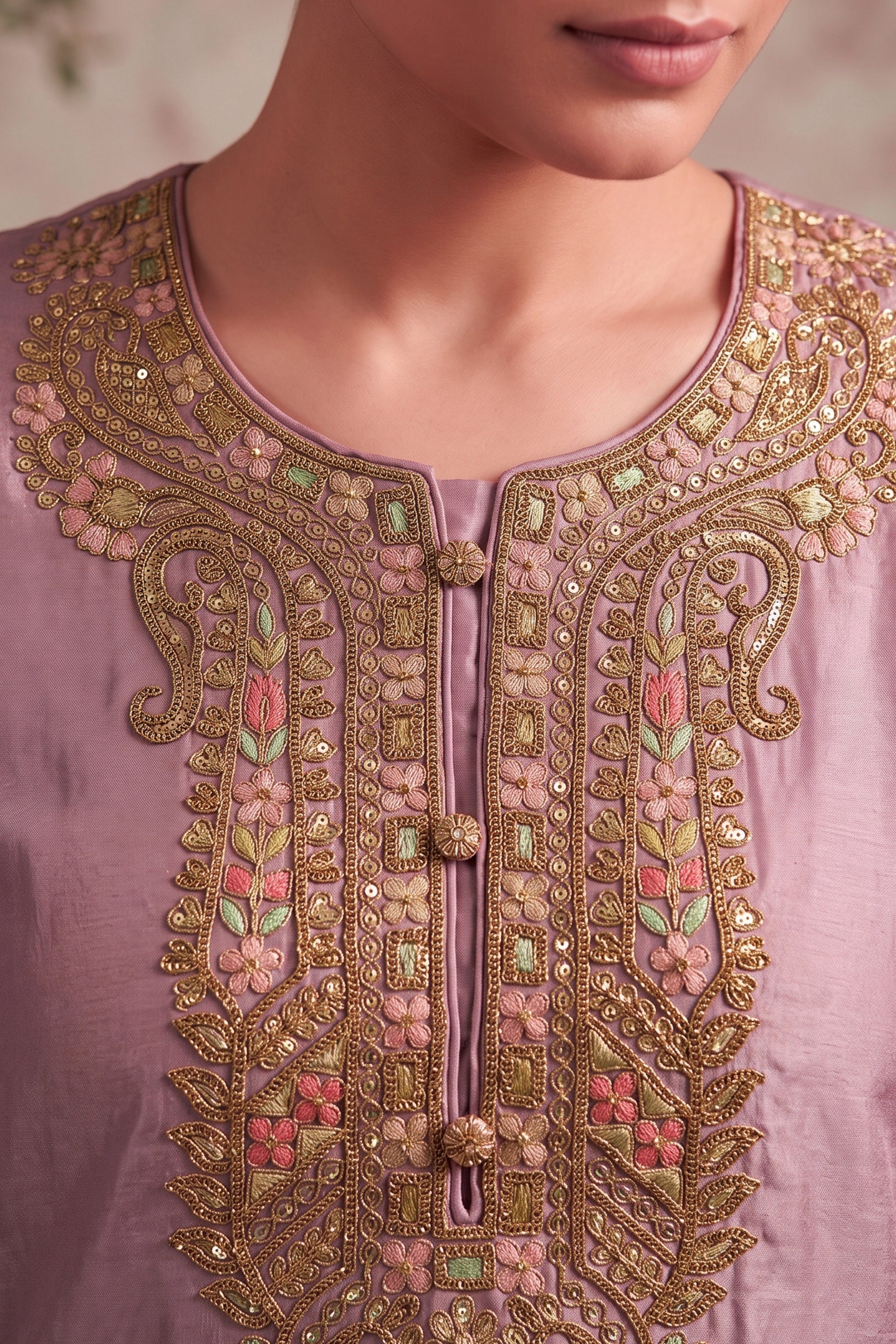 Orchid Pink Readymade Embroidered Simar Silk Suit-SAR13008_2_SareeButa.com