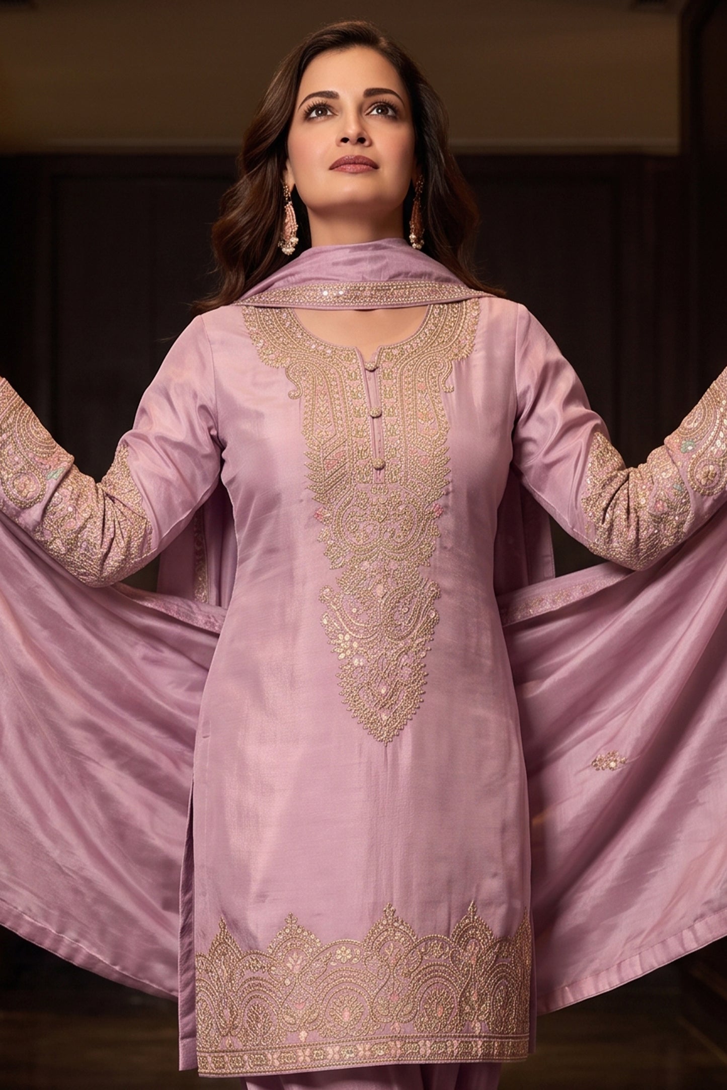 Orchid Pink Readymade Embroidered Simar Silk Suit-SAR13008_5_SareeButa.com