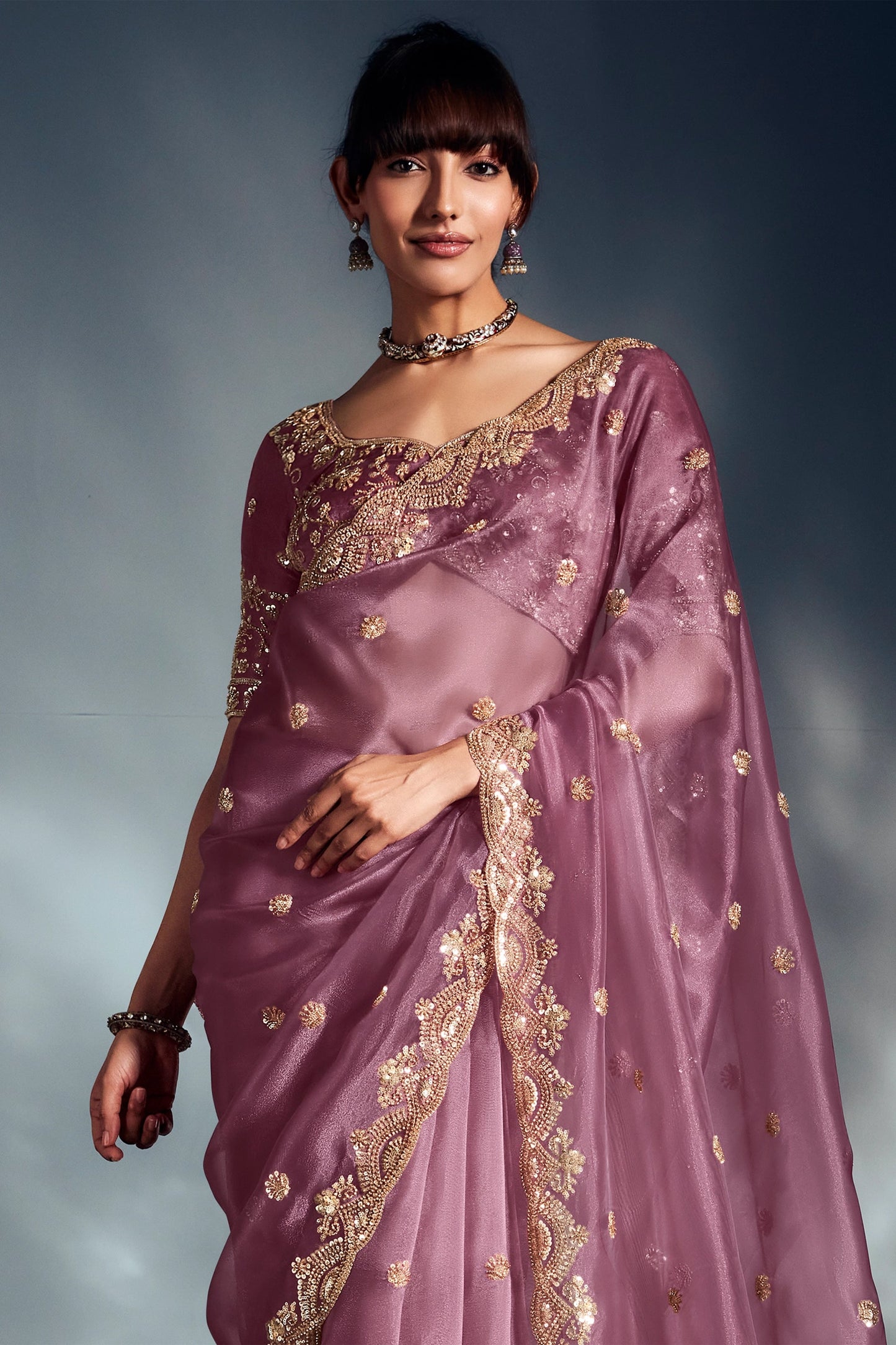 Orchid Purple Embroidered Tissue Silk Saree-SAR10216_4_SareeButa.com