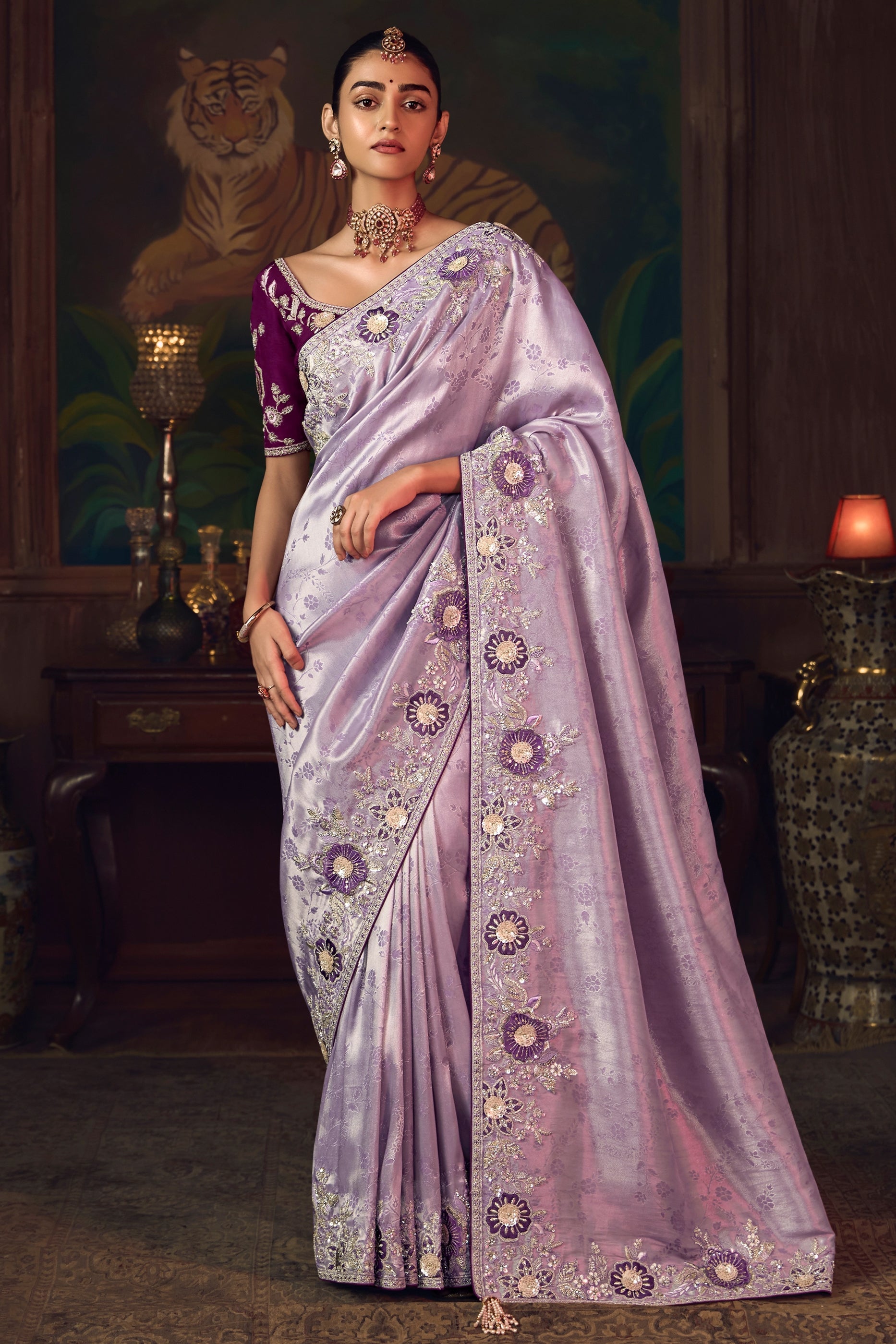 Orchid Purple Heavy Work Silk Saree-SAR10990_1_SareeButa.com