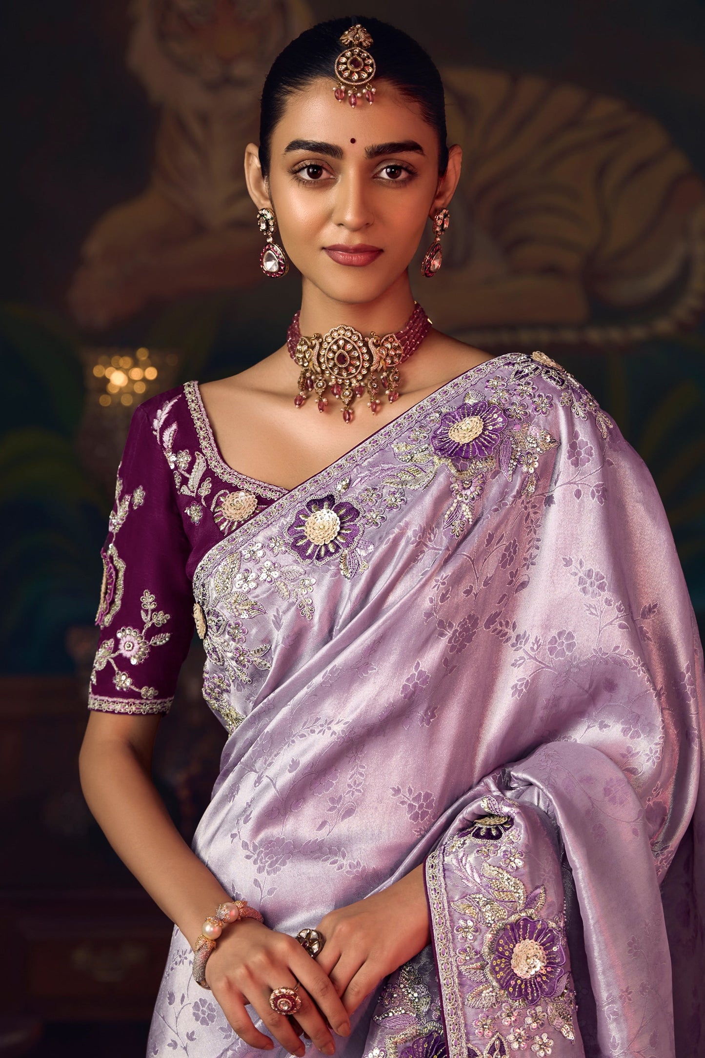 Orchid Purple Heavy Work Silk Saree-SAR10990_2_SareeButa.com
