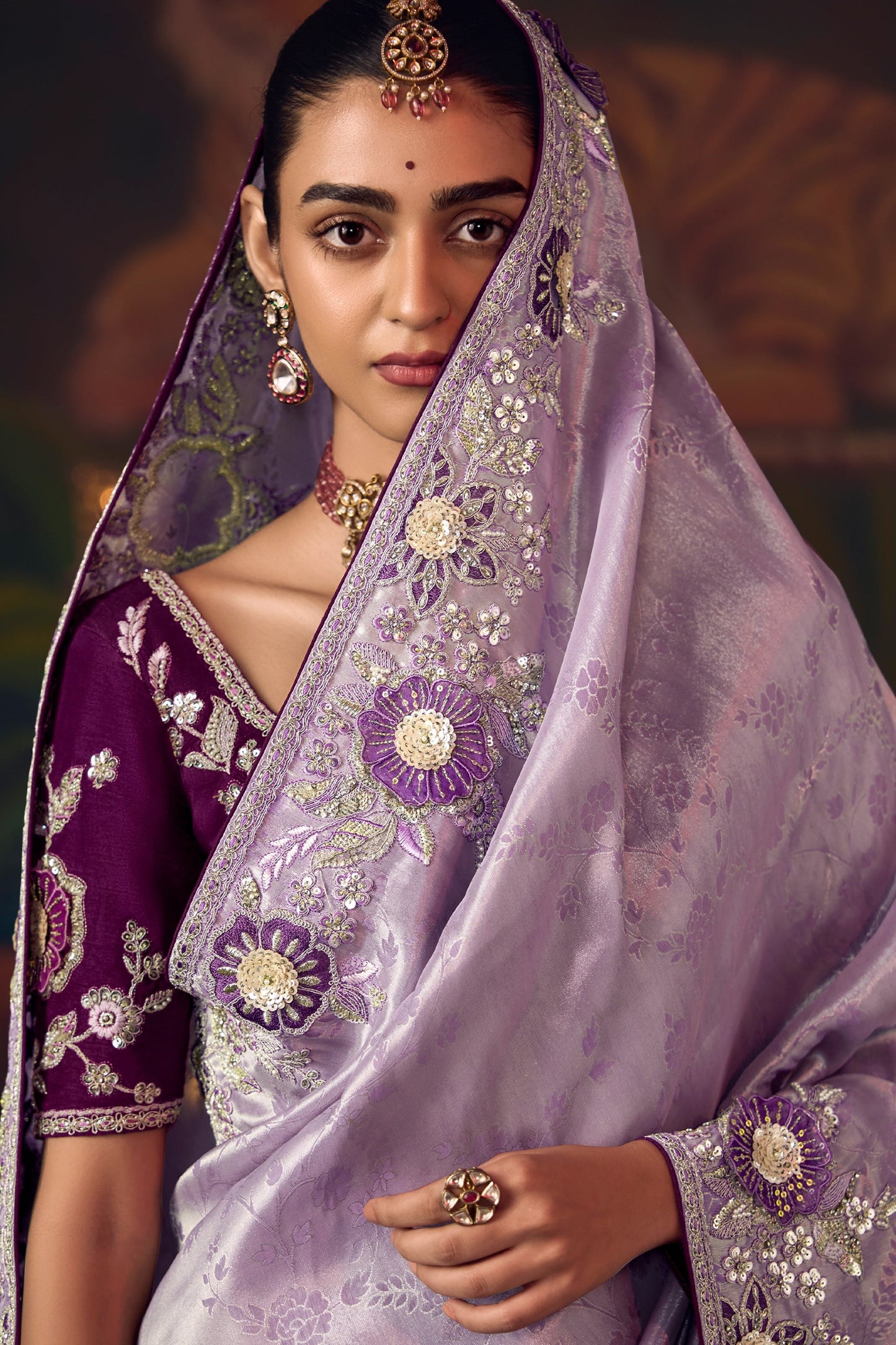 Orchid Purple Heavy Work Silk Saree-SAR10990_3_SareeButa.com