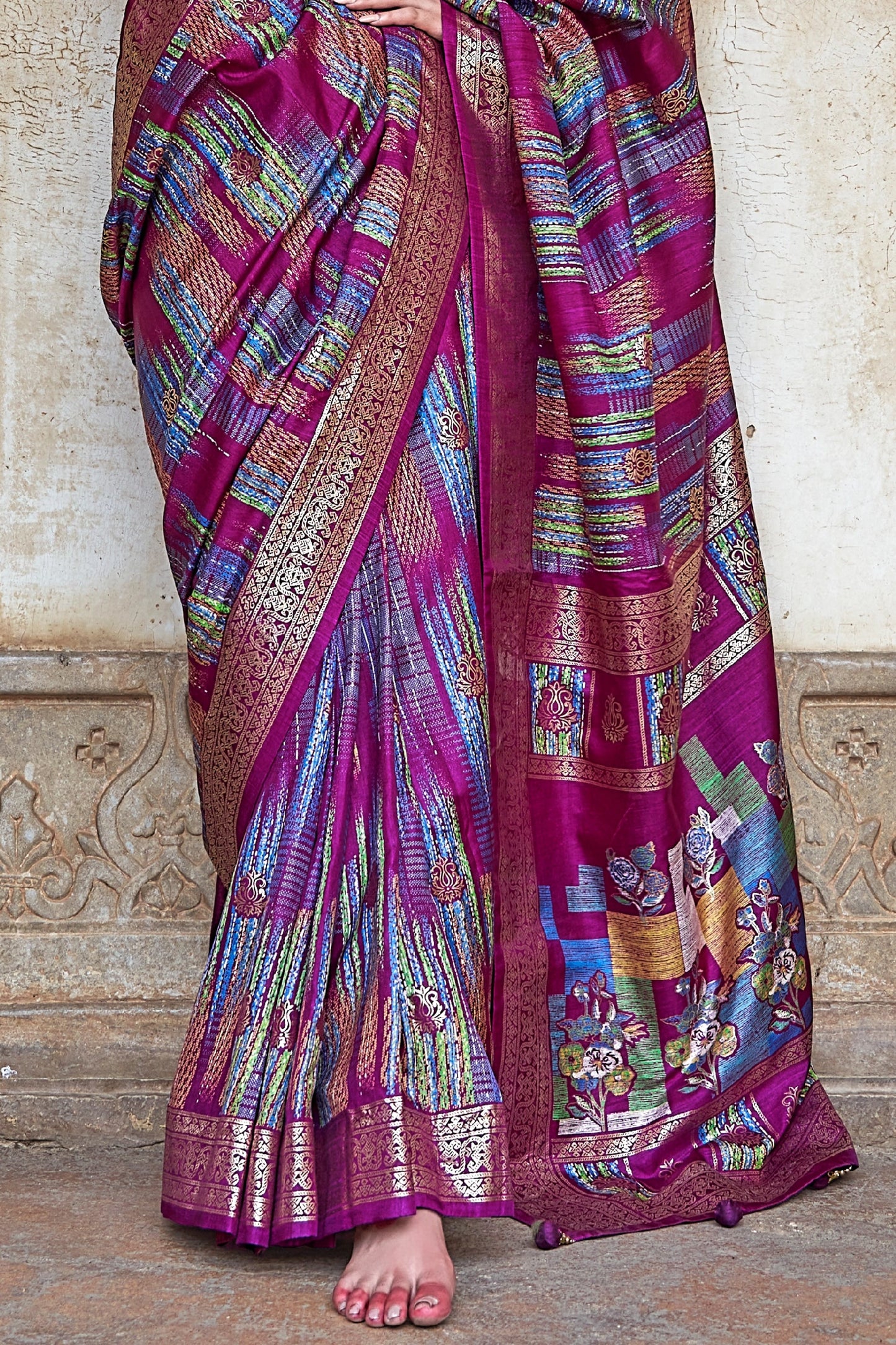 Orchid Purple Printed Patola Silk Saree-SAR11307_4_SareeButa.com