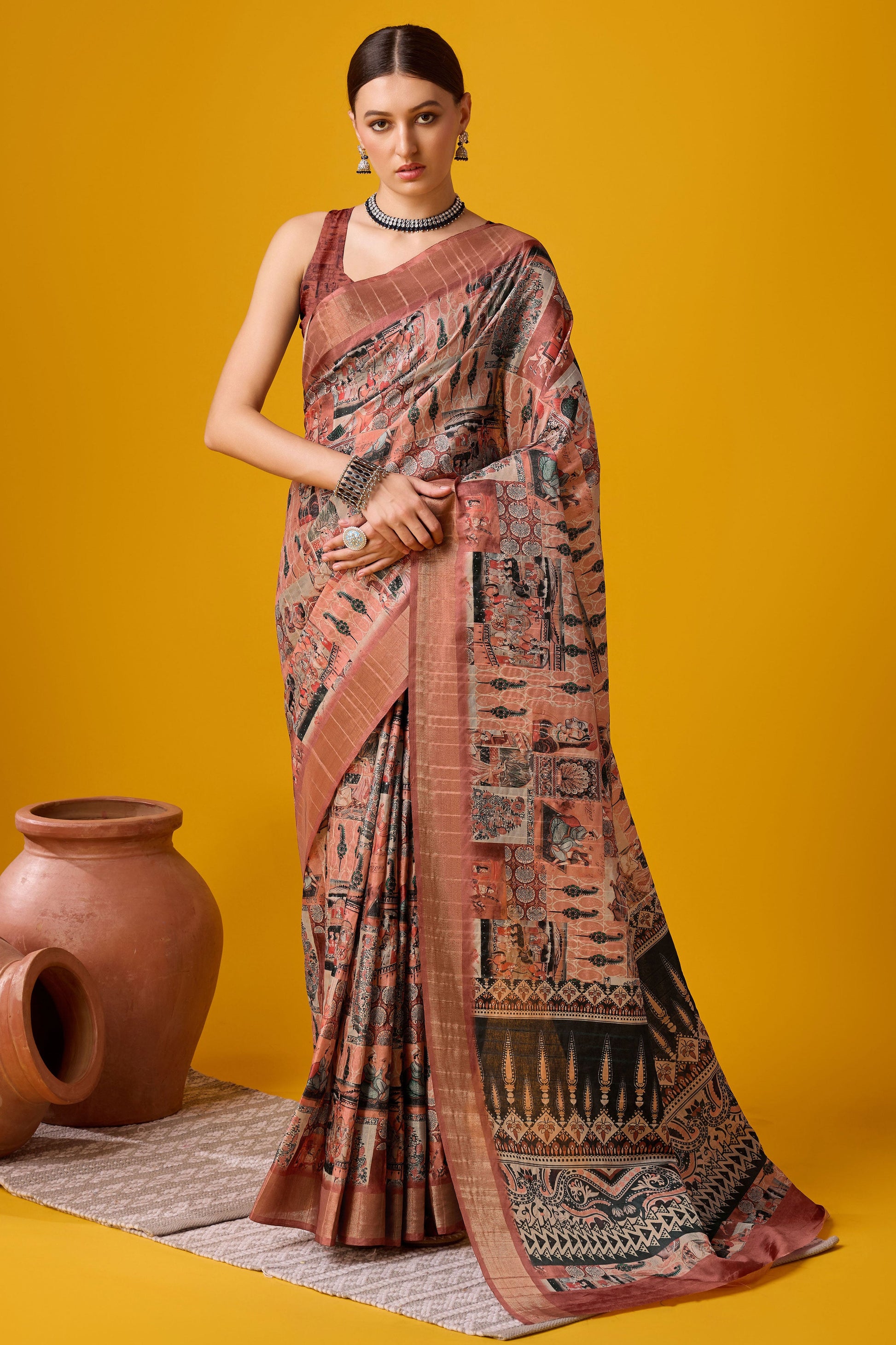 peach-printed-cotton-silk-saree-zb131901_1_SareeButa.com