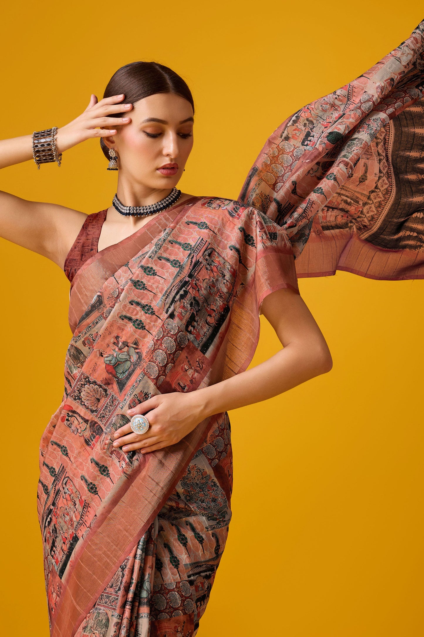 peach-printed-cotton-silk-saree-zb131901_2_SareeButa.com