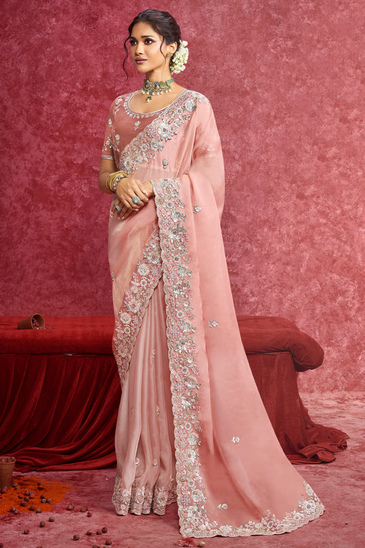 Peach Pink Embroidered Silk Saree-SAR10275_1_SareeButa.com