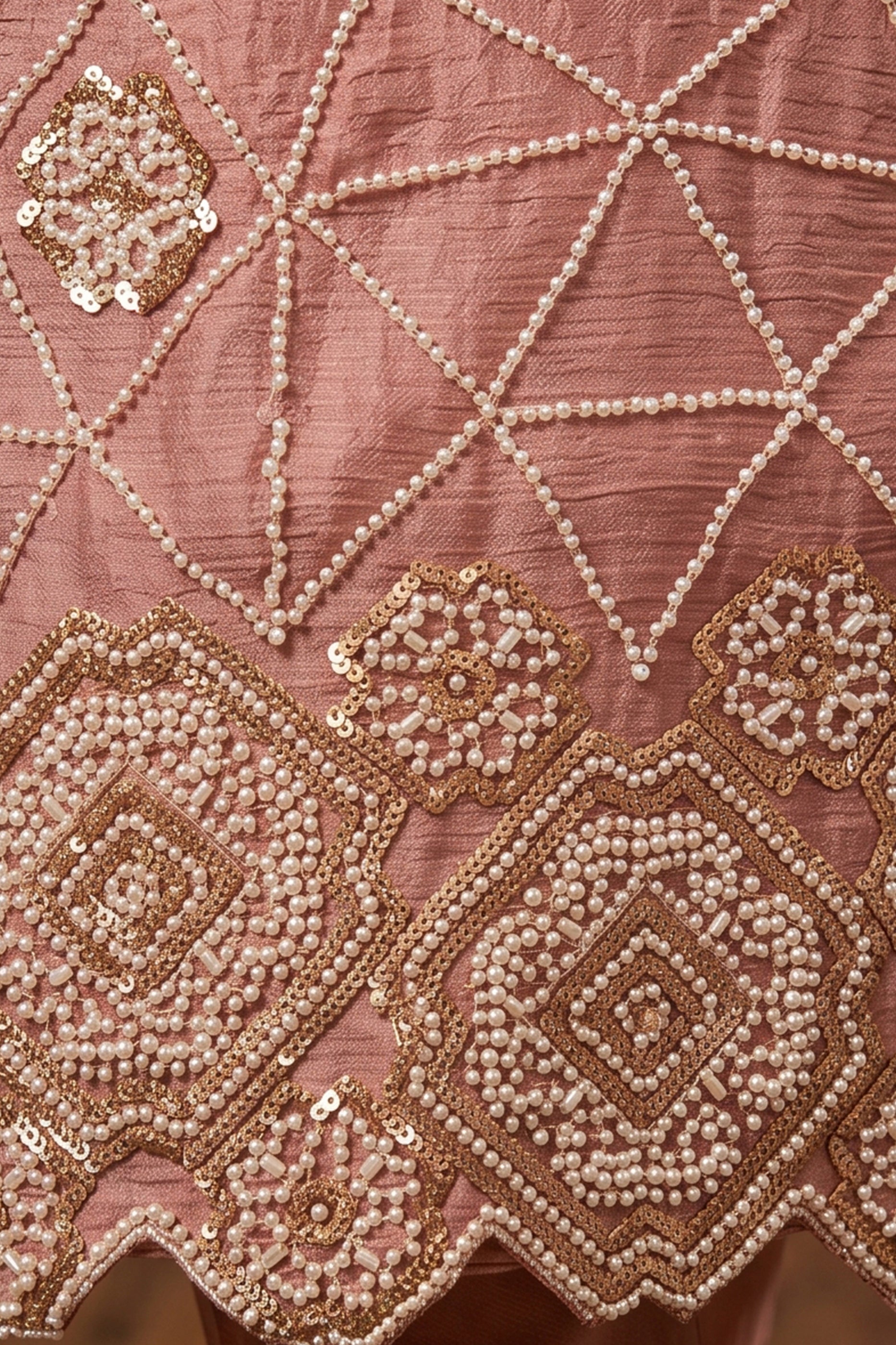 Peach Readymade Bead Work Chinon Suit-SAR12985_4_SareeButa.com