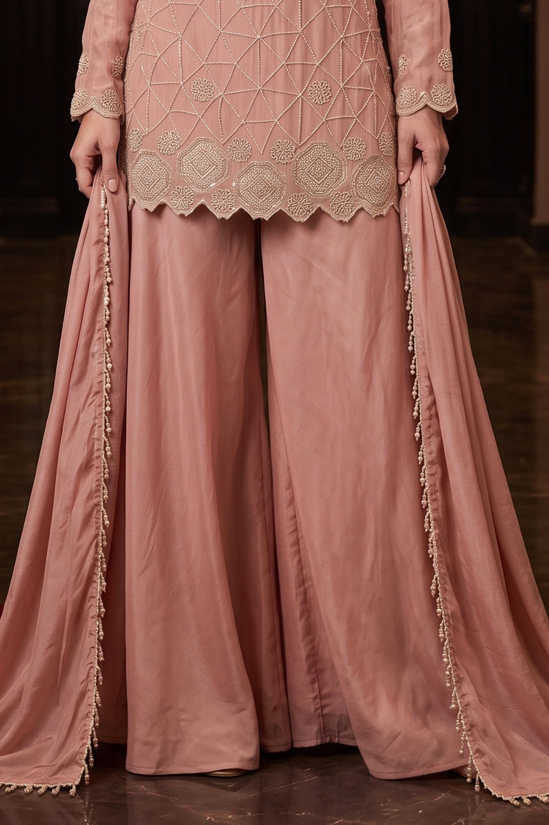 Peach Readymade Bead Work Chinon Suit-SAR12985_6_SareeButa.com