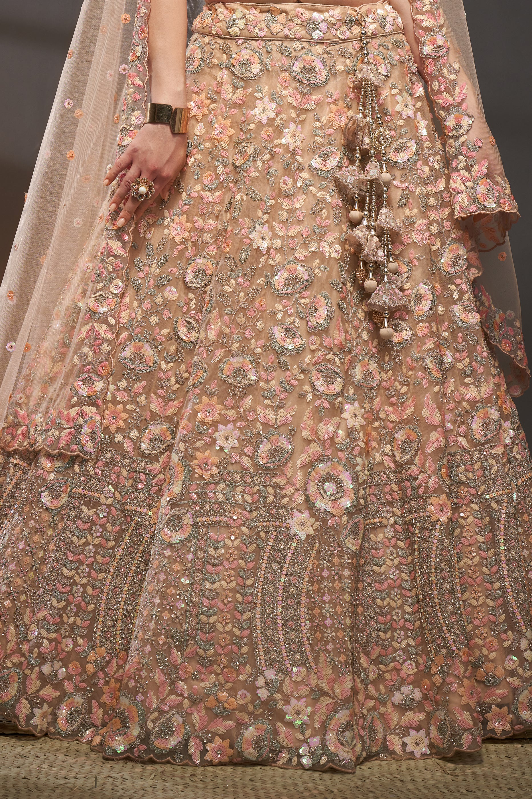 Peach Semi-Stitched Embroidered Net Lehenga-SAR12824_7_SareeButa.com