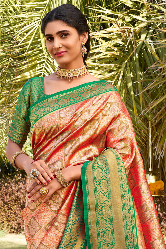 checkered-silk-kanjivaram-saree-zb132327_2_SareeButa.com