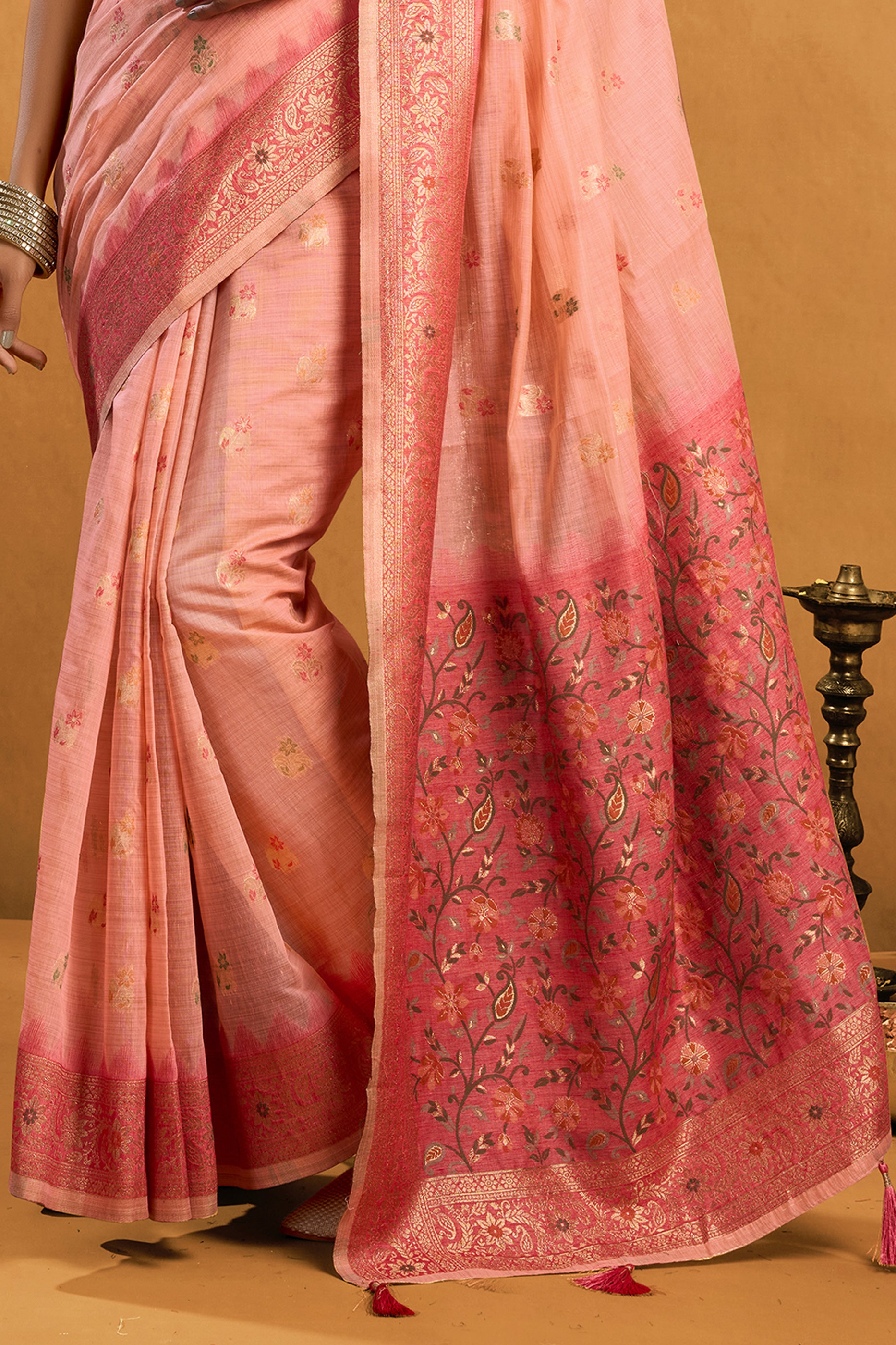 Peach Woven Cotton Silk Saree-SAR12608_5_SareeButa.com
