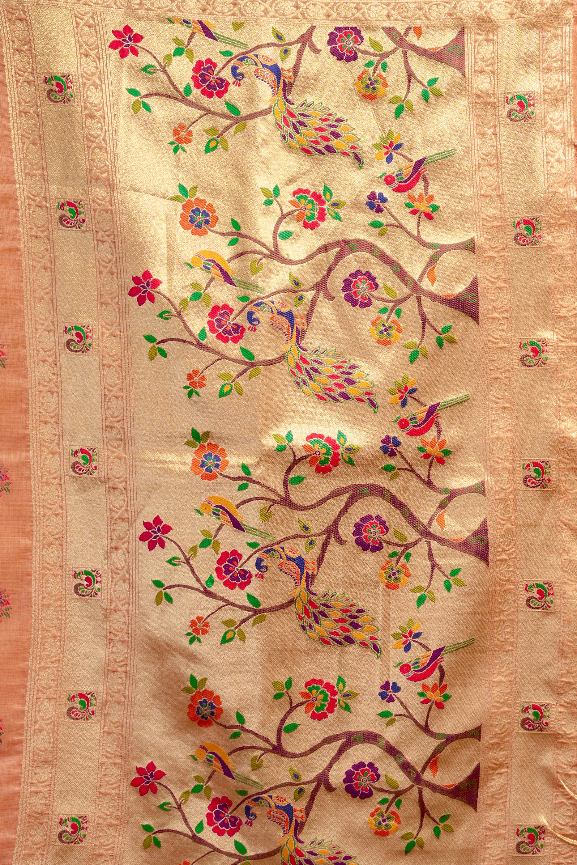 Peach Woven Kota Silk Paithani Saree-SAR12743_4_SareeButa.com