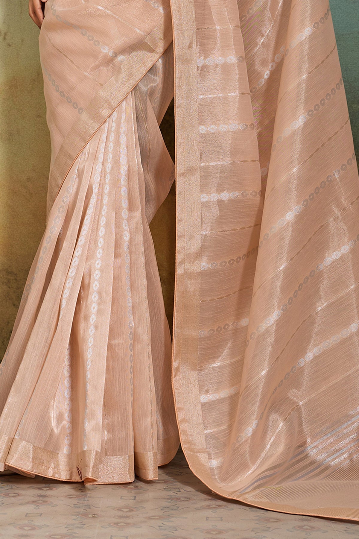 Peach Woven Tissue Linen Saree-SAR12924_5_SareeButa.com