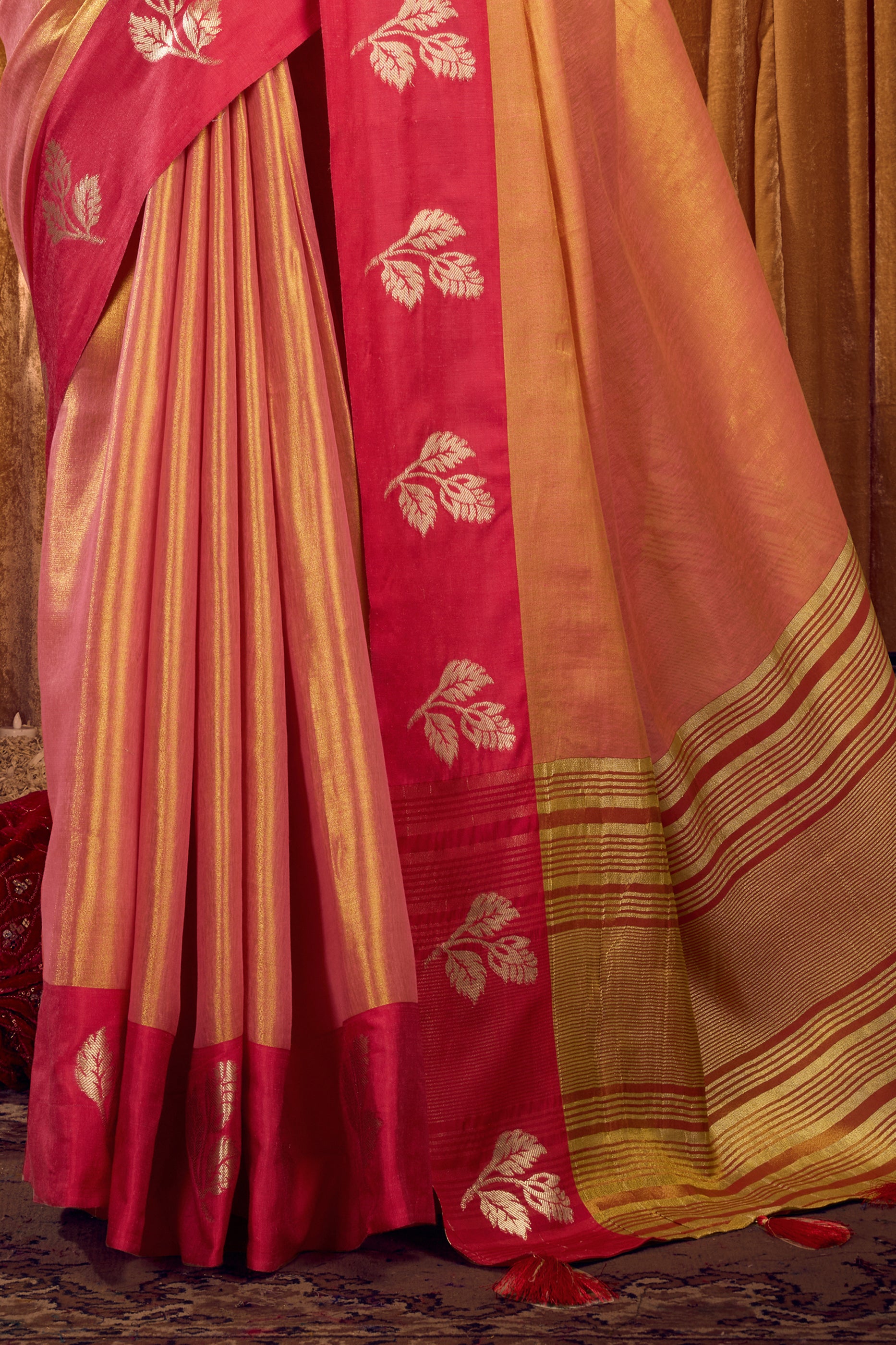 Peach Woven Tissue Saree-SAR12635_5_SareeButa.com